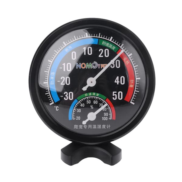 Reptiltermometer Terrarium Temperatur Luftfuktighetsmätare Dial Termometer Hygrometer för Ödla Orm Kameleon