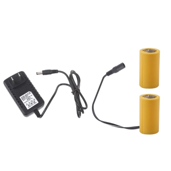 3V LR14 C Dummy-batteri C Storlek Batterieliminatorkabel Byt ut 2st 1,5V C-batterier för LED-ljus elektronisk leksak US