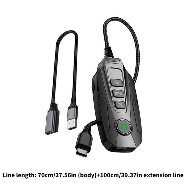 GS20 USB Mini Lydkort Ekstern Lydadapter i Svart for Datamaskiner