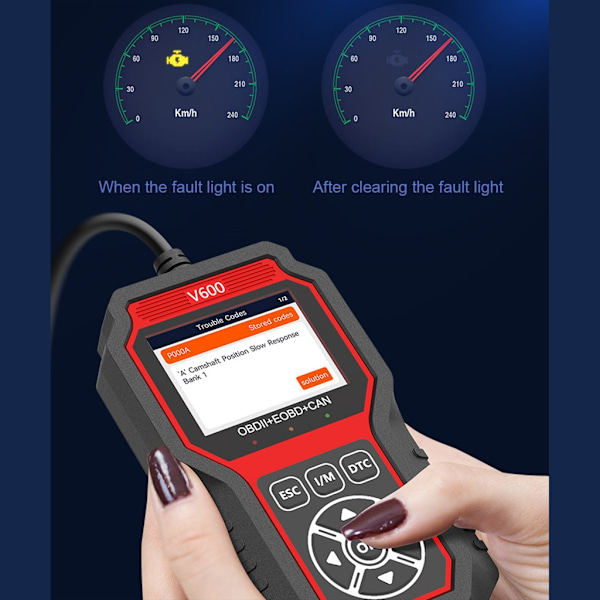 Universal Bil Diagnostikverktyg Portabel Auto Scanner V600 för Motorfelkoder