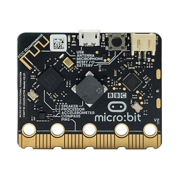 Oppgradert BBC Micro bit V2.2 med kapasitiv berøringssensor og BLE5.0 for barn - LED-indikator høyttaler mikrofon - Programmerbar