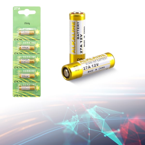 Uppgraderade 27A 12V alkaliska batterier Mångsidig power för fjärrkontrollleksak Trådlösa dörrklockor Stöldförebyggande 10 pieces