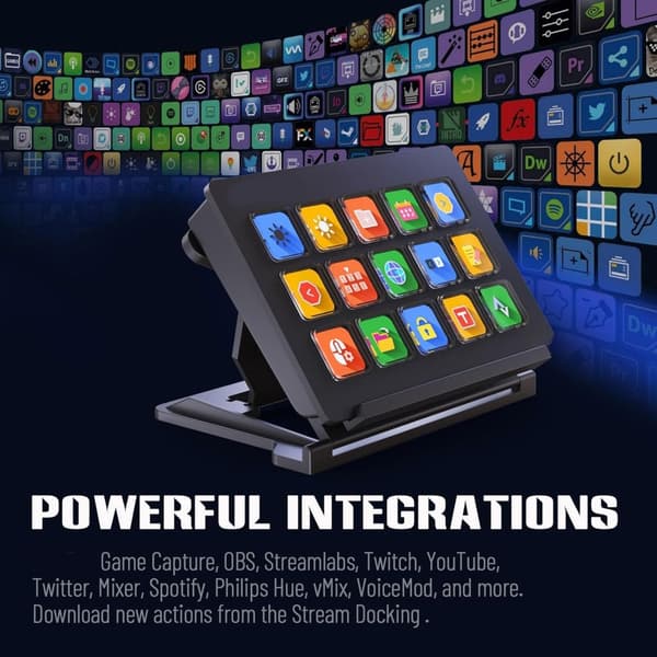 Ai Keyboards Stream Controller Streams Deck 15 Makroknapputløsere for PC