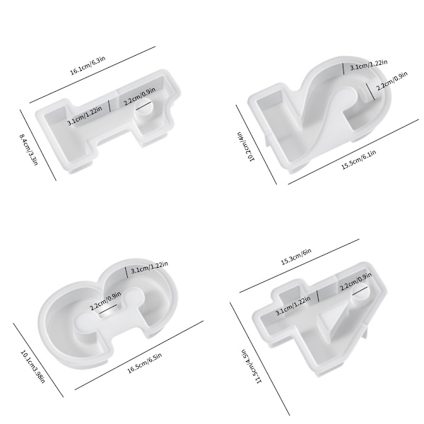 Geometrisk Ljusstake Form för gör-det-själv-hantverk Mode Arabiska siffror Ljushållare Molds Hemdekorationer 1 and 2 sets