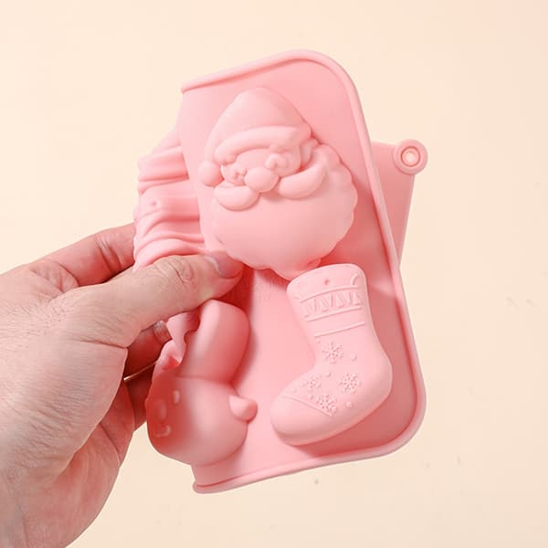 Julemandsbageforme Varmebestandig silikoneform til julekager og chokolade