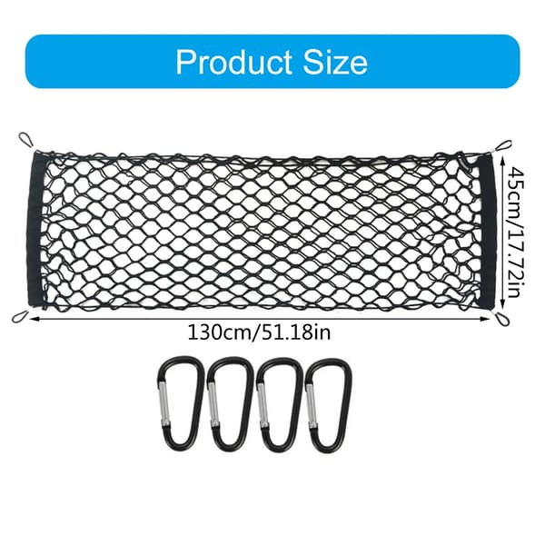 Lastnät för Pickup Elastiskt Nät Bädd Fällbart Flak Nät Lastbilsspännband Mesh
