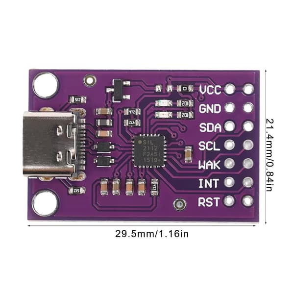 CP2112 Debug Board USB - SMBus-kommunikaatiomoduulin arviointisarjan anturit