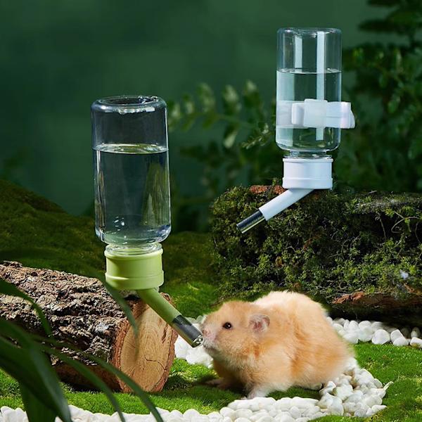 Automatisk hamstrar vattenflaska hängande vattendispenser pärlhuvud bevattningsflaska dricksförråd för smådjur White 80ml