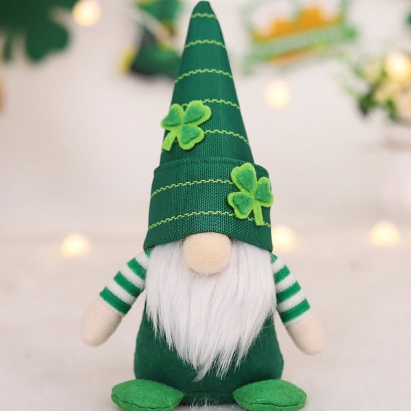 8’’ Rudolph Ansiktslös Gnome for Doll Xmas St. Patrick's Ornament Pendel House Heminredning Dwarf Swedish Coffee Shop null - Male