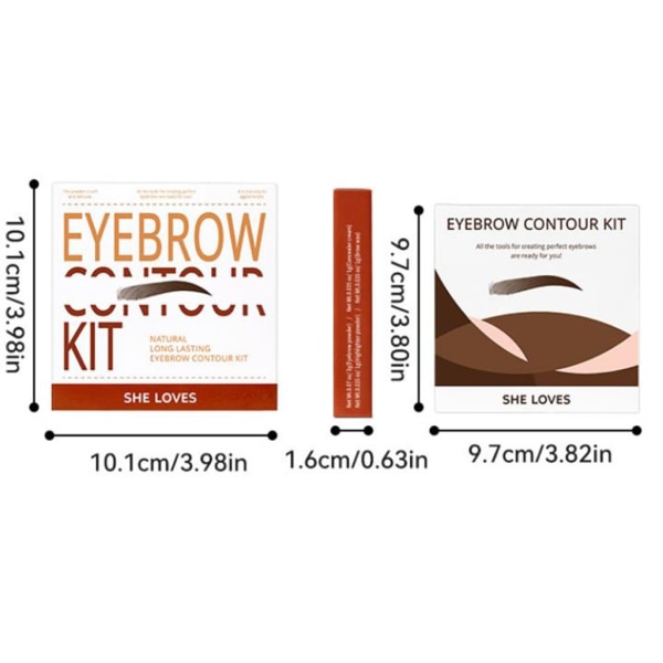 Brow Contour Kit Eyebrow Makeup Palette Set Eyebrow Powder, Eyebrow Stencils, Spoolie/Brush-Duo, Eye Brow Wax, Highlighter