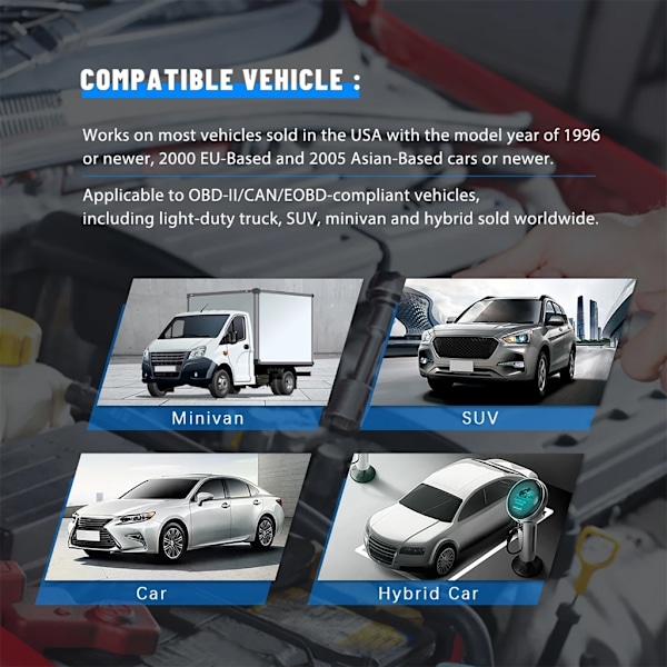 VR800 CAN Diagnostikverktyg Auto Kodläsare Auto Scanner Verktyg