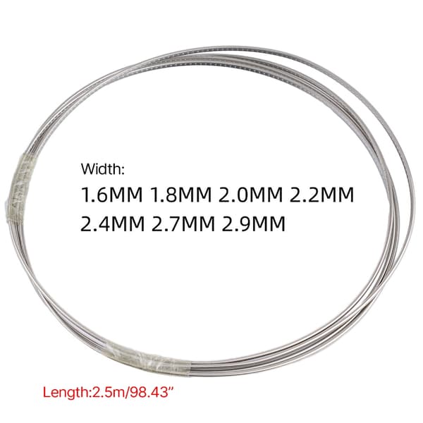 1 rulle kopparnickel 1,6 mm-2,9 mm bredd 2,5 m gitarrbandtråd för gitarr 2.7mm