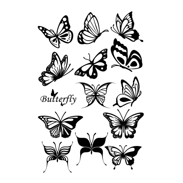 för kreativa fjärilar Transparent silikonstämplar för korttillverkning DIY Scrapbooking Prägling Albumkonst Hantverk Decorati