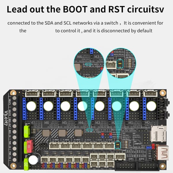 3D Printer Mainboard Til H7, 32Bit Kontrolkort STM32H723VGT6