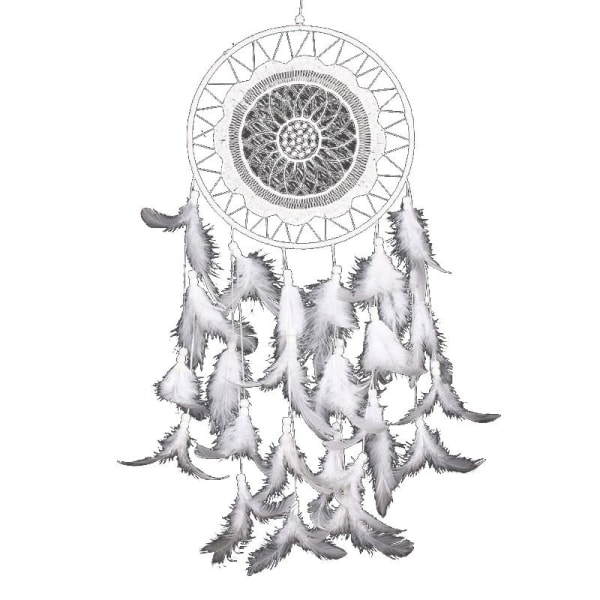 Handgjorda fjäder Wind Chime Makrame Drömfångare Ornament Vägghängande dekor null - MS6133C black