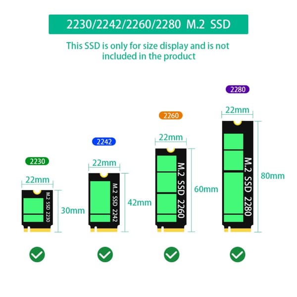 NVME M.2 SSD - SATA3- ja SFF8654-sovitin tallennustilan laajennukseen
