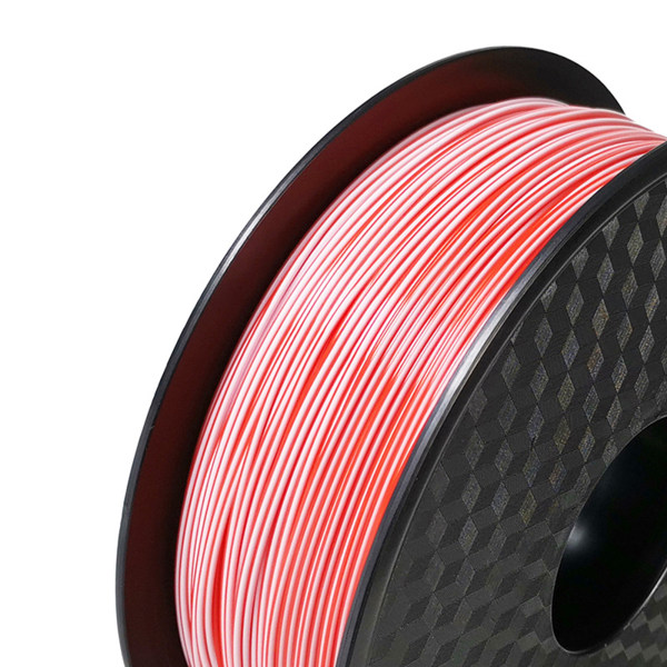Tvåfärgad snabbväxling Rainbow PLA-filament 1,5 kg 1,75 mm diameter Premiumkvalitet för 3D-utskriftstillbehör White Red