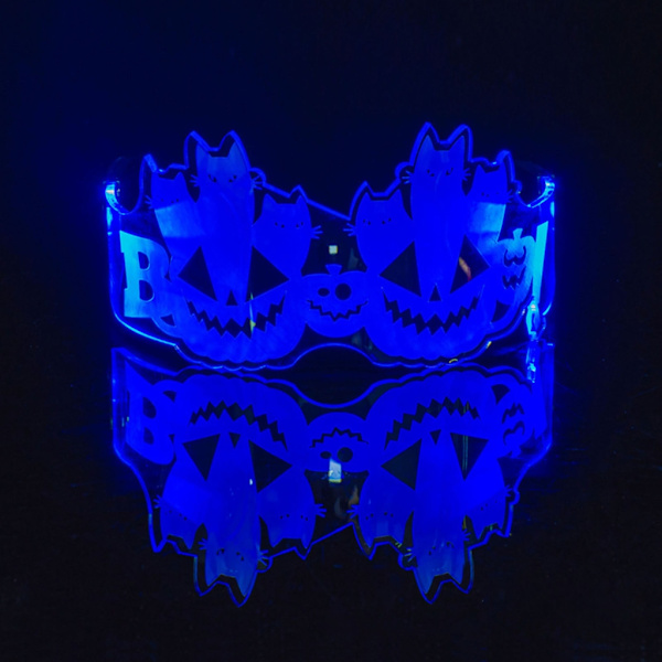 Halloween Färgglada självlysande glasögon för musikbar KTV Alla hjärtans dag Festdekor LED glasögon Festival Performance Prop C