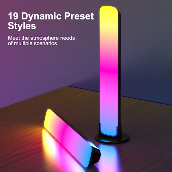 2 stycken för Creative Atmosphere Light Musiksensorljus RGB Röstaktiverad Pickup Rhythm Light för rekreationsplats