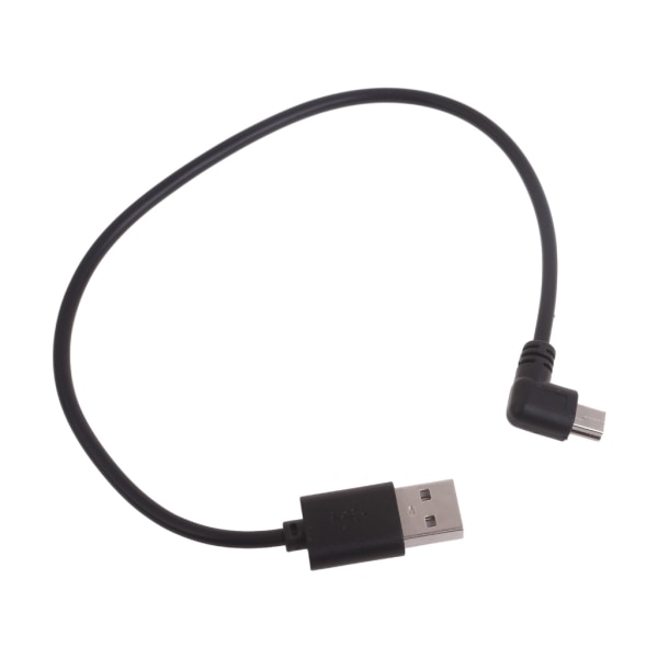 Mini USB B Typ 5-stift hane vänster/höger vinklad 90 grader till USB2.0 hane laddningssladd Bend left
