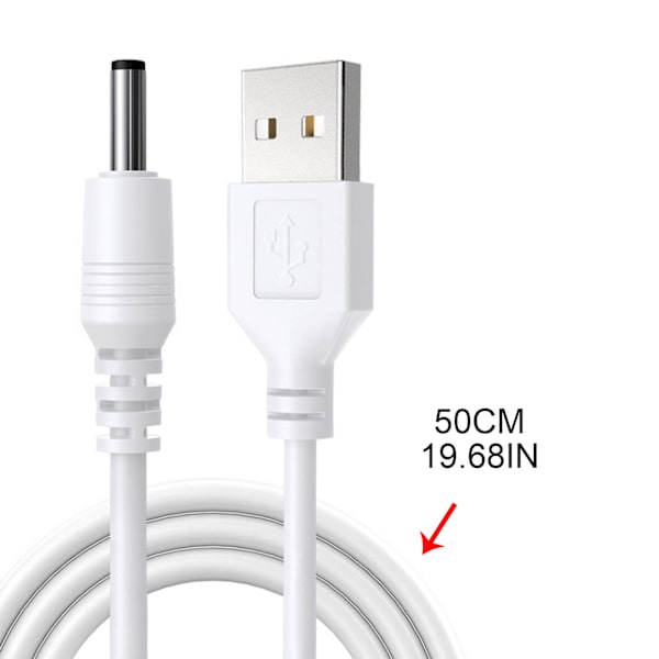 USB till DC3,5 mm power 50 cm/1,97''L Barrel Jack Laddningssladd Små apparater Power Snabbladdningskabel