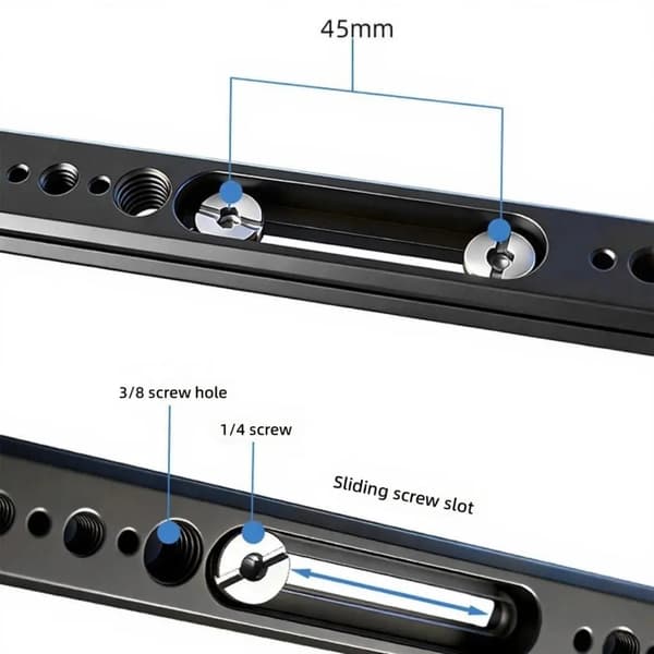 Multifunktionell skenförlängningsfäste med halkfri design för kameror