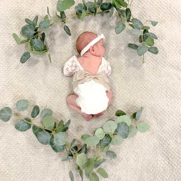 2 st Nyfödd fotografi rekvisita Outfits Baby Bowknot Spets Romper Blomma Pannband