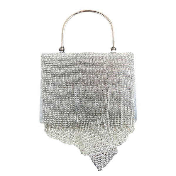 Dame Aften Clutch Taske Luksus Diamant Boks Taske Kæde Rem Skuldertaske - Rhinestone Kvaster Håndtaske Fest Bryllup Punge