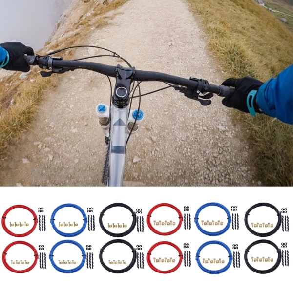 Cykelhydrauliska bromsslangsatser 3000 mm för BH59 BH90 Avid System, medföljer cykelbroms olivolja anslutningsinsats, svart BH59T red