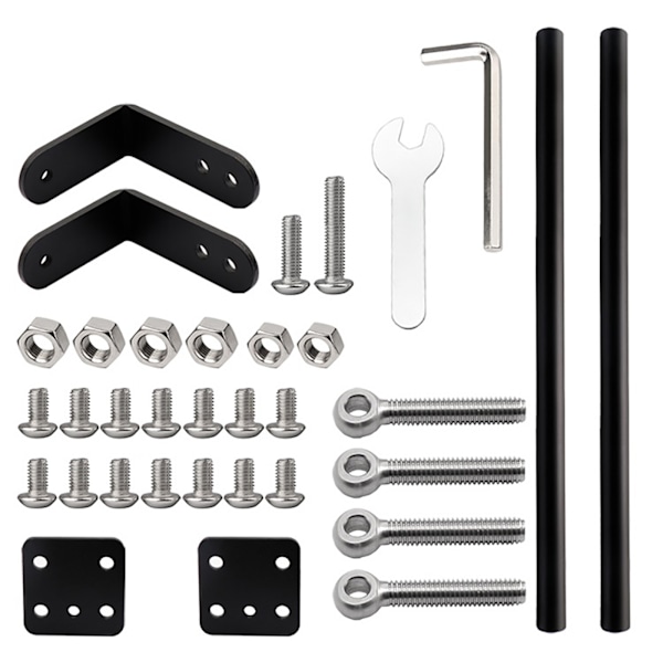 Oppgrader 3D-skriverdeler Støttestagsett Aluminium Legering Trekkstangsett for 3D Ender-3/Ender-3S/Ender-3 Pro