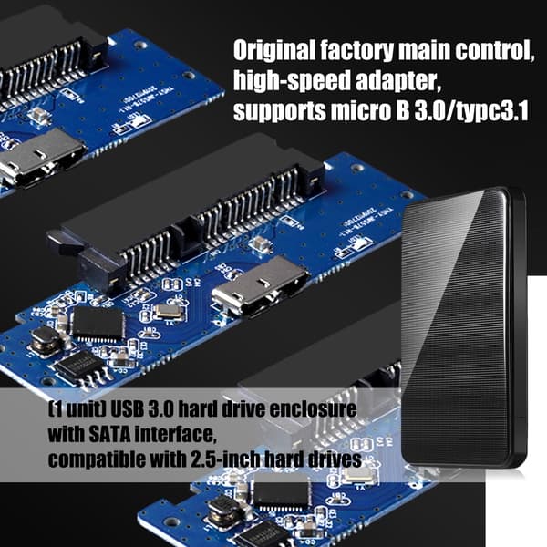 USB3.0 2,5-tommers harddiskveske kabinett harddiskboks kabinettveske