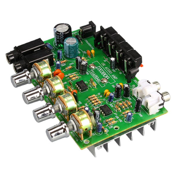 Digital mikrofonförstärkare med tonkontroll högtalare AMP för DC 12V2A 40W+40W stereoljudförstärkarkort