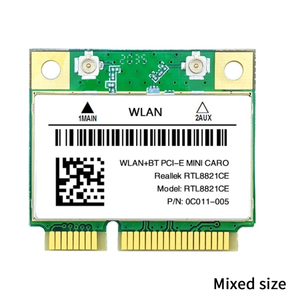 RTL8821CE 600Mbps 2,4Ghz/5Ghz 802.11AC WiFi-kort Nätverk Mini PCIe RTL8821CE BT4.2Stöd för bärbar dator/dator Windows10