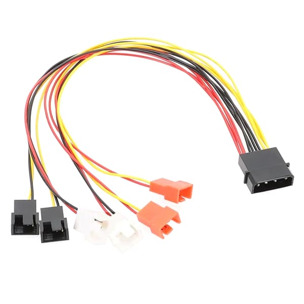 4-pinners Molex til 3-pinners/4-pinners viftestrømkabel datamaskin kjøleviftestrømkabel
