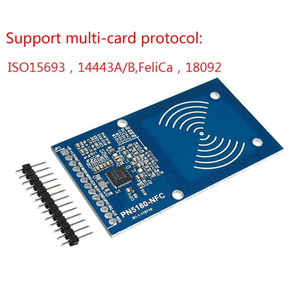 PN5180 NFC RFID-moduler Kit Närfältskommunikation Läsarmoduler Kit ISO15693 IC-kort ICODE2 Reader Writer