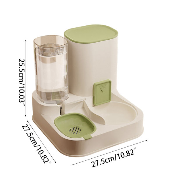 2 i 1 automatisk foder- og vanddispenser til hunde og katte, kæledyrsartikler til hvalpe Second generation basic model blue