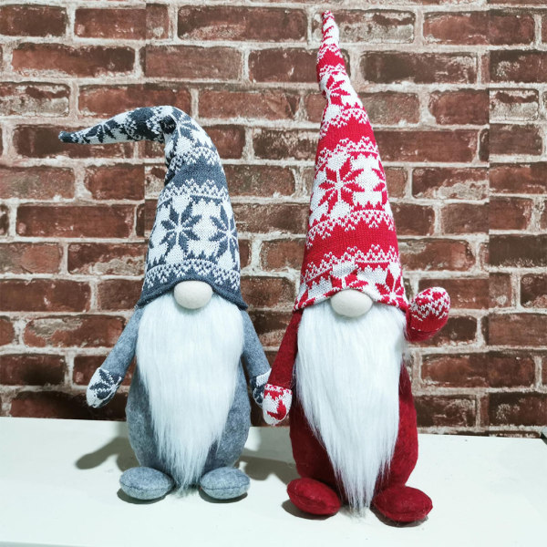 Jul Handgjorda svenska tomten Plysch Gnome Doll Toys Julklapp Holiday Home Party Ornament Thanks Giving Day Present Red