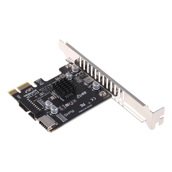 PCI-E till USB3 Typ-E Frontpanel Typ-C 19P Expansionskort för PCI-E X1 - X16