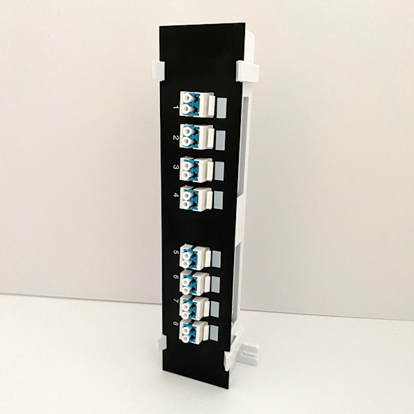 8-portars LC Optisk Fiber Patch Panel RJ45 Nätverkskabel Adapter Jack Ethernet Distributionsram Nätverkshylla