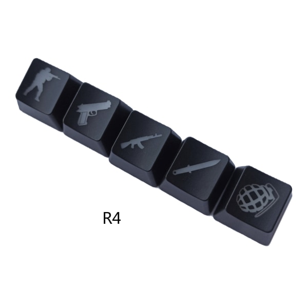 5 st OEM R4 Profil ABS Bakgrundsbelyst Keycap Gaming Keycaps för Key Button Keycaps ABS Cap för Cherry MX Mekaniskt tangentbord CS GO Keycap