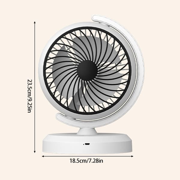 Innovativ plastluftcirkulationsventilator med blødt lys til ethvert arbejdsområde