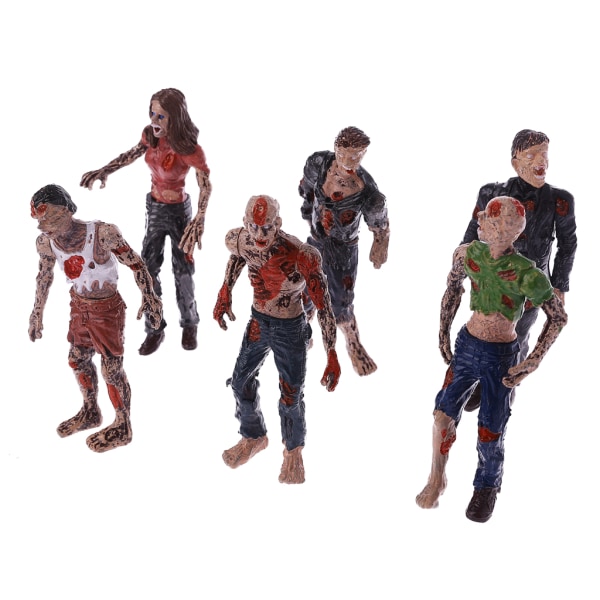 6 stk. Gående Lig Modeller Terror Zombies Børn Børn Action Figur Legetøj Dukker
