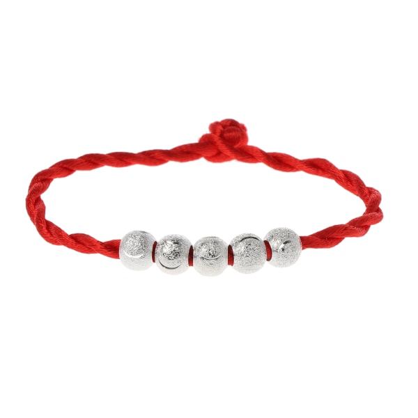 Handgjorda 1/5 överföringspärlor Röd sträng Lucky Armband Tiger Year Red Rep Smycken för män Kvinnor Familjer Vänner 1