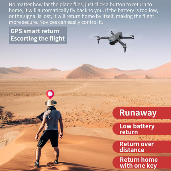 Wifi Drone 4K Professionell 5G Drönare EIS Camera Anti-Shake 3-axlig kardanborstlös motor RC hopfällbar Quadcopter