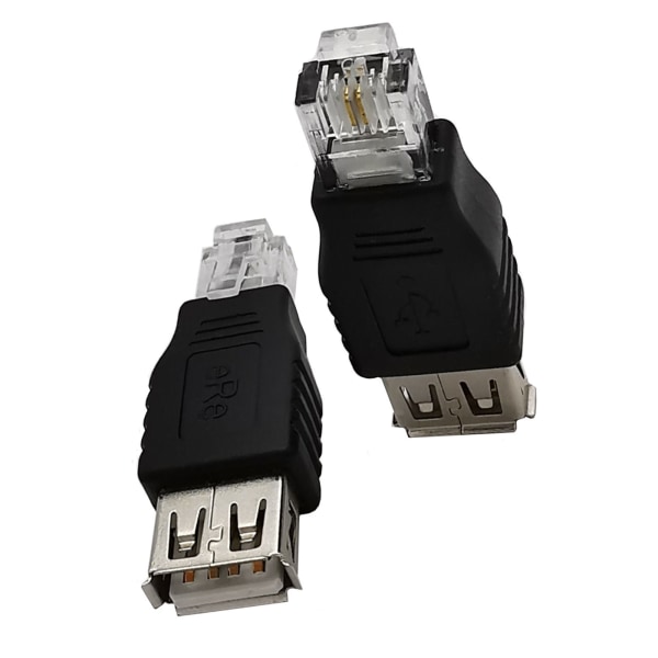 USB hona RJ11 4PIN nätverksadapter konverterare telefonjack för AF 6P2C kontakt