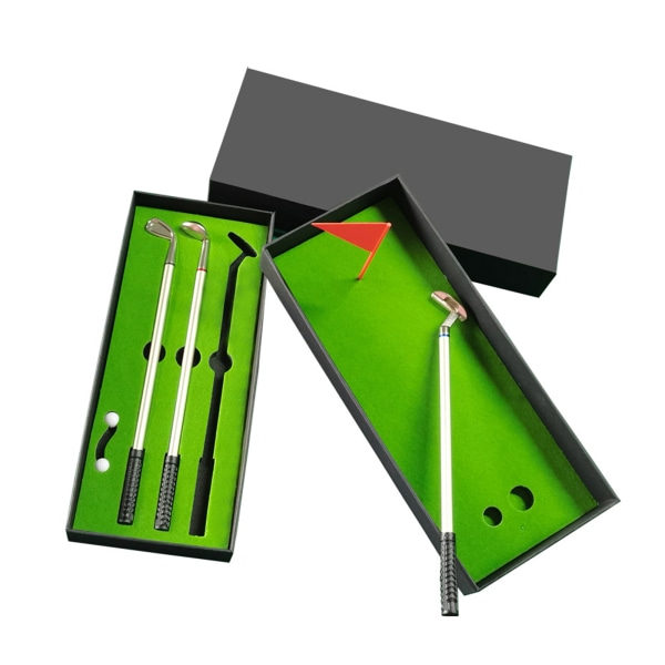 Set med puttinggreen kontorsskrivbordsleksaker Desktop Mini Game Novelty Gift