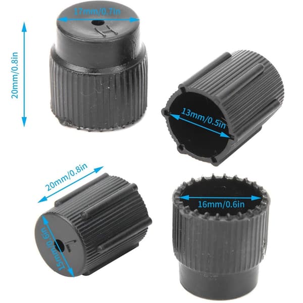 10 stk R134a 13mm 16mm System Ladeporthetter Biltilbehør