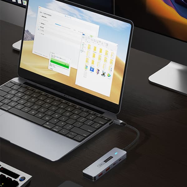 USB C Aluminium 10Gbps Dataöverföring 2x Typ C+2x USB Multifunktionell Adapter