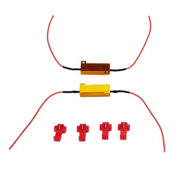 4st/ set LED-billjusmotstånd 25W 6/8/10/25Ω Belastningsmotstånd för blinkerslykta Skyltlampa Universal Biltillbehör 6 ohm