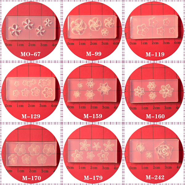 Nagelkonstform lämplig för DIY nagelkonstdekorationer nagelmallverktyg M289
